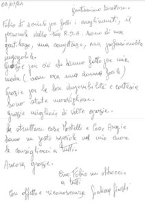 Lettera da un famigliare